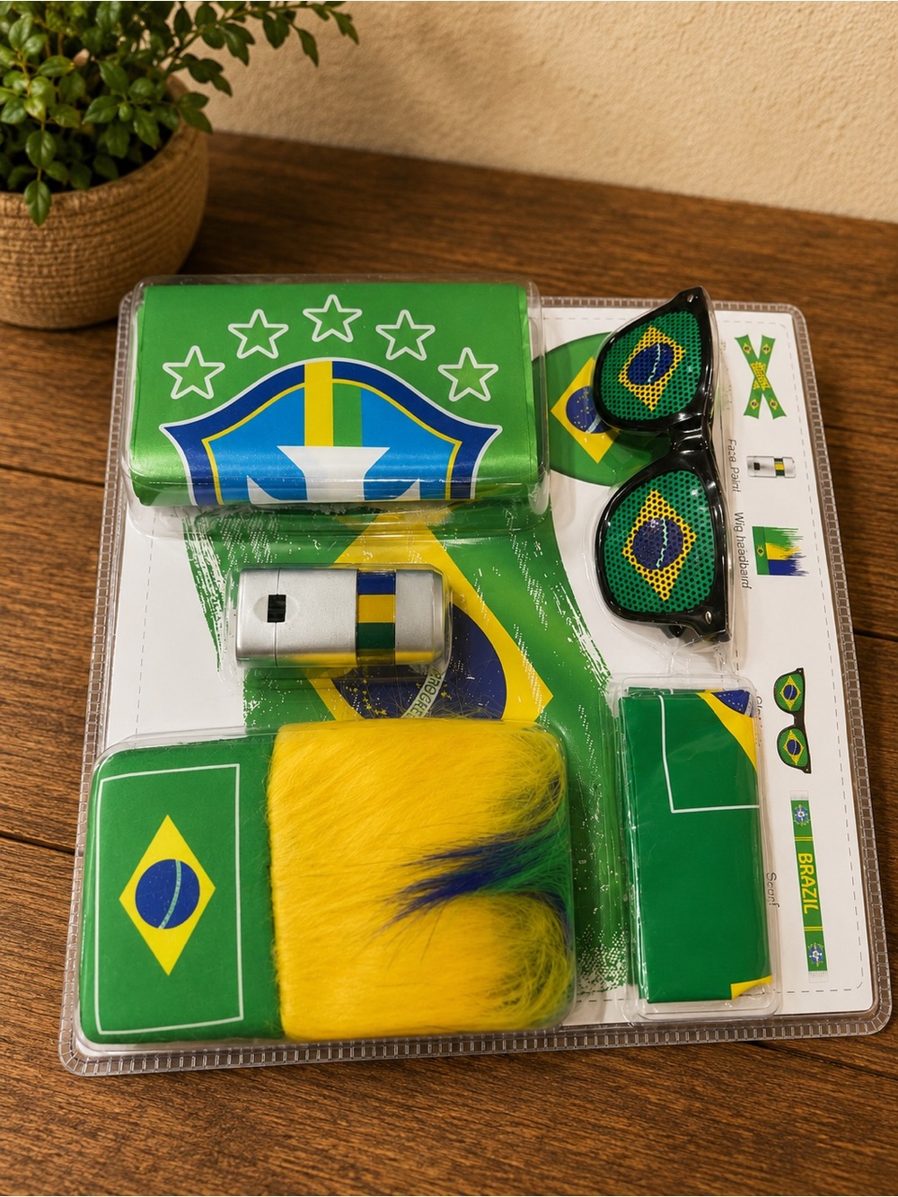 Brazil Flag Fan Pack - Green & Yellow Accessories